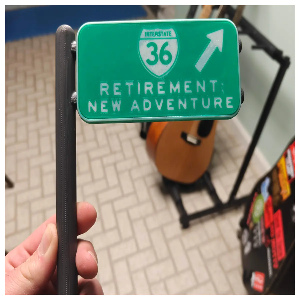 funny retirement road sign boss coworker colleague funny farewell party decoration humorous milestone marker plaque