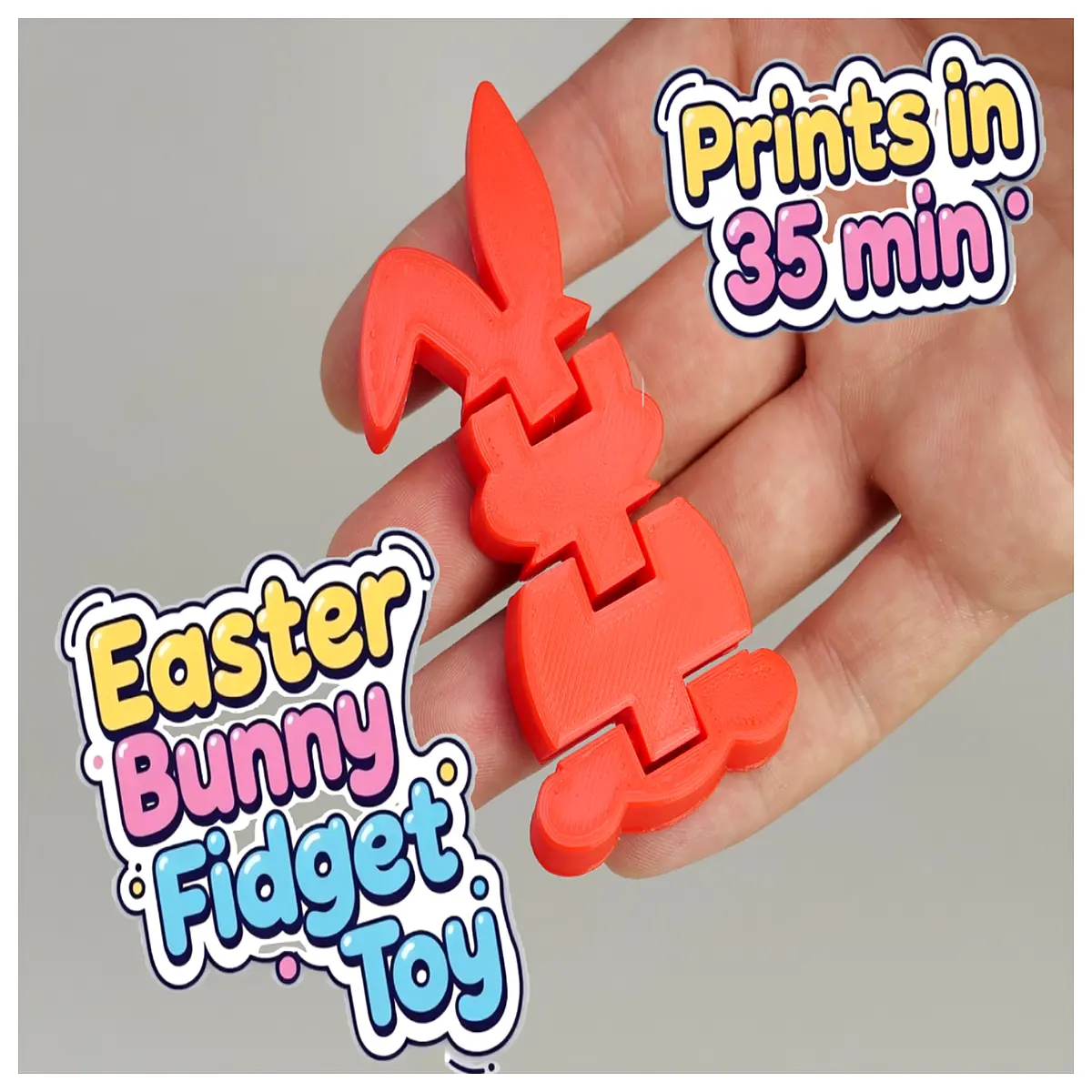 Easter Bunny Stress Relief Toy Anxiety Relief Puzzle Fun Holiday Gift Stress Buster Bunny Toy