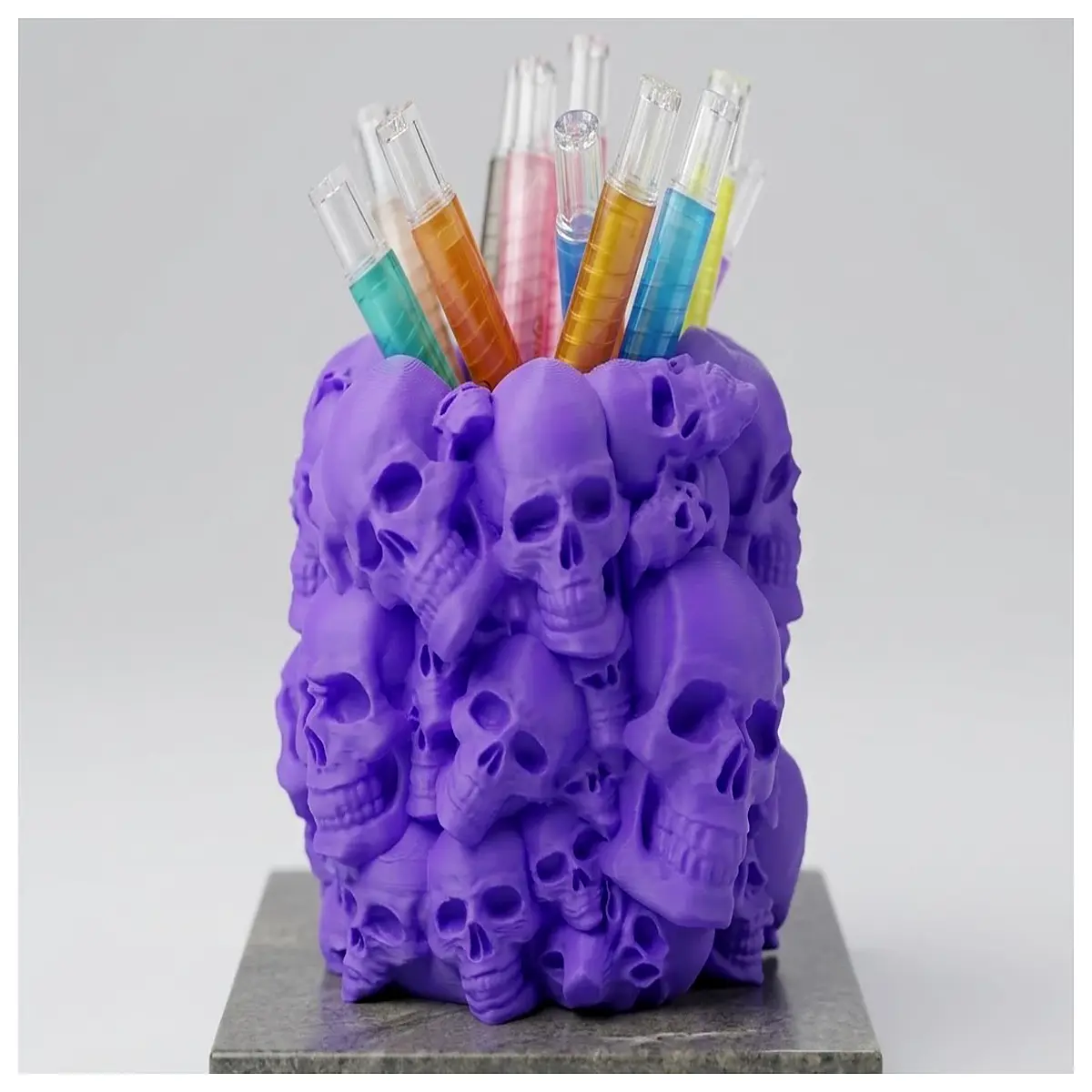 Skeleton Pencil Holder Creative Desktop Decoration Anime Figurine Skeleton Decor Anime Accessories Skeleton Theme Gift Anime Collection