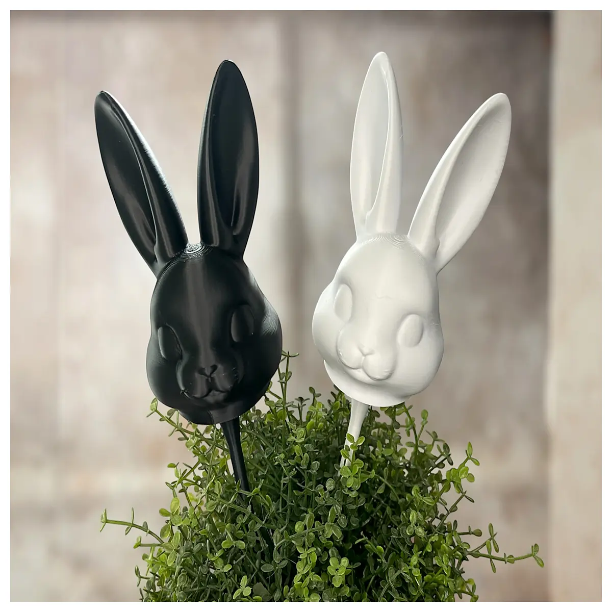 cute rabbit head plant markers for garden floral stake labels for flowers decorative garden signposts for pots