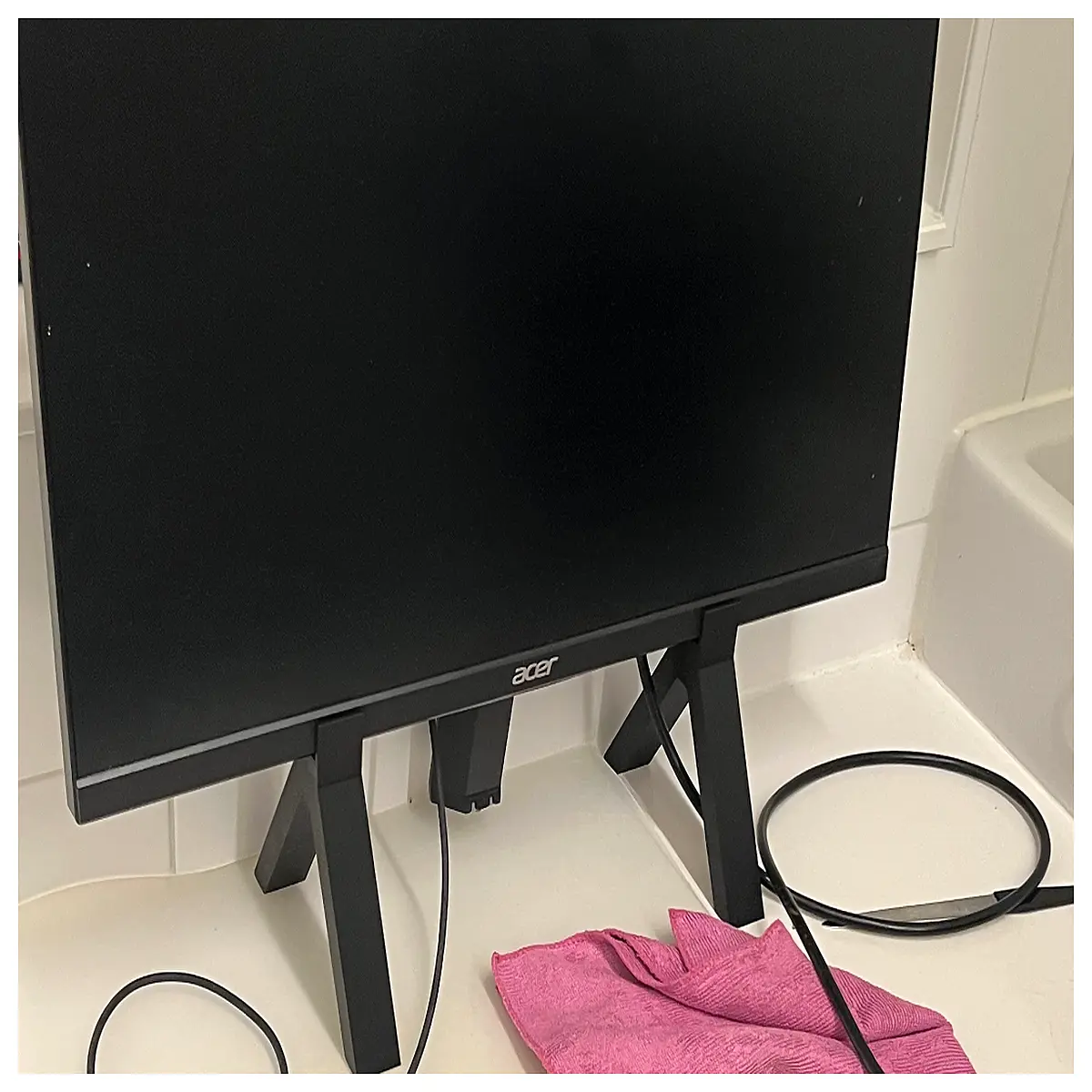 21 Inch Monitor Stand Desk Mount VESA Compatible Adjustable Screen Holder for Home Office Ergonomic Support