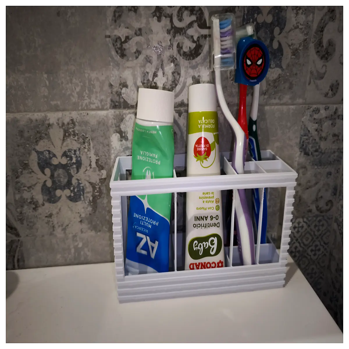 Toothbrush Holder Organizer Bathroom Shelf Toothpaste Dispenser Holder Dental Hygiene Accessories
