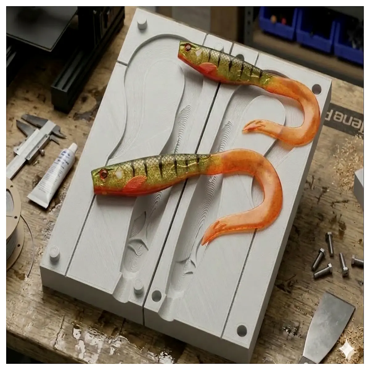 DIY Soft Bait Inspired by Dexter 12cm Fishing Accessory Template Soft Bait Fishing Tool
