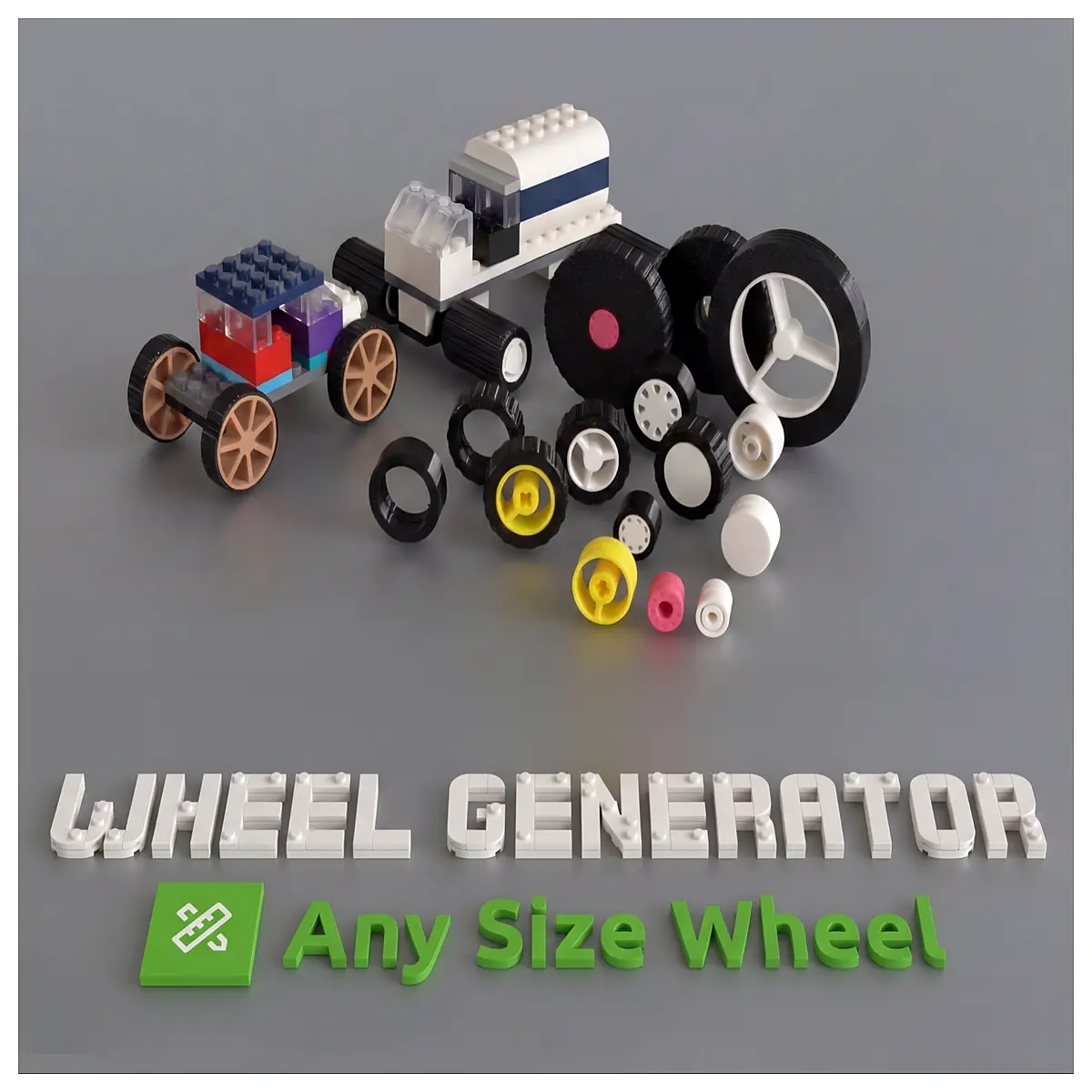 Ultimate Wheel Generator Block Compatible Assembly Toy Car Wheels Model Accessories Car Wheel Sets Build DIY Construction Ultimate Wheels