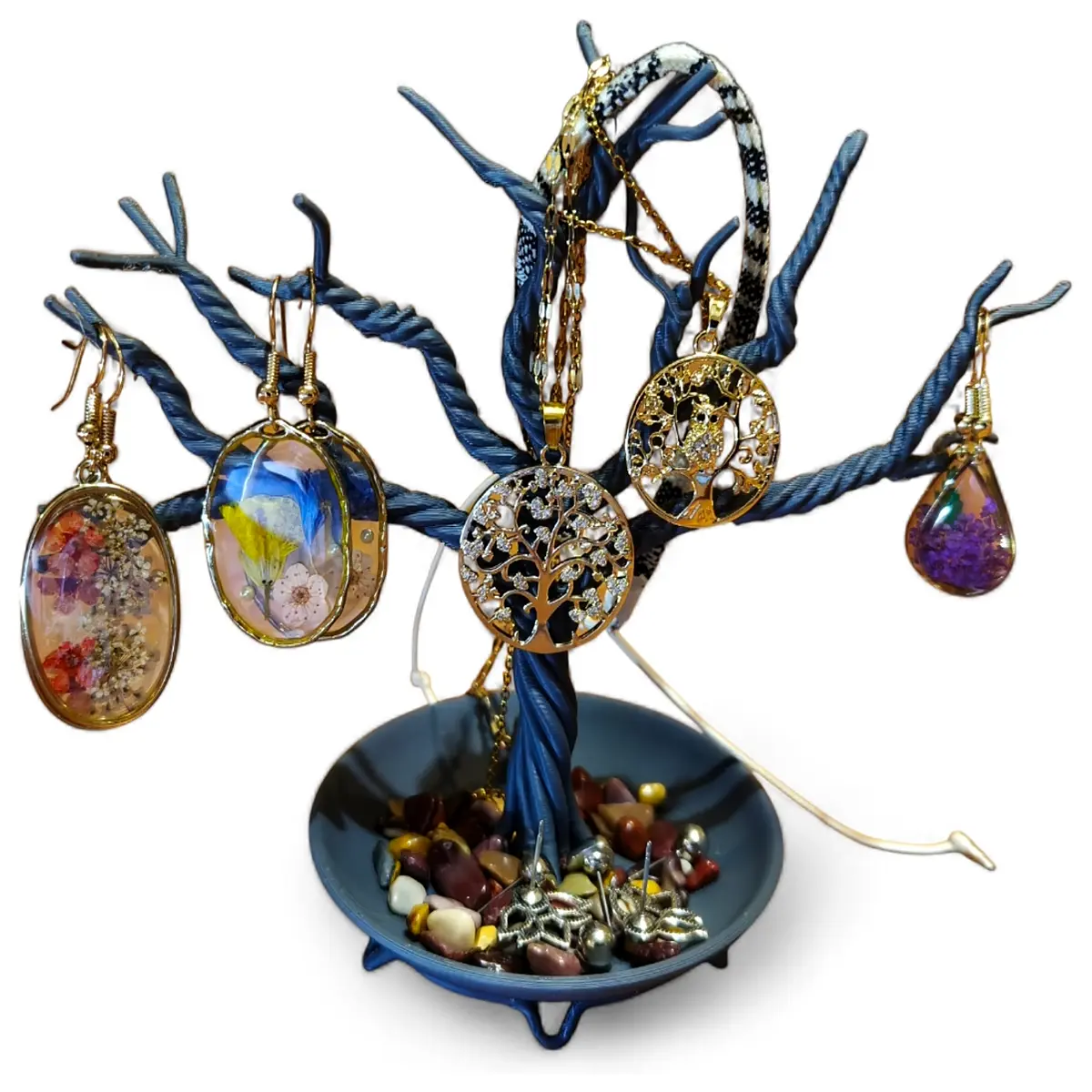 Wooden Jewelry Stand Display Tree Holder Ideal for Jewelry Accessory Showcase Home Decor Gift Idea