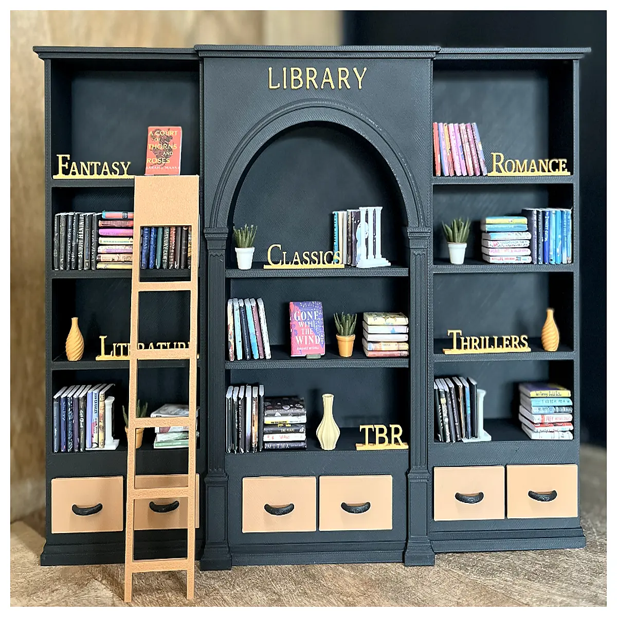 Miniature Archway Library Model 1 112 Scale Architectural Toy Miniature Bookstore Desktop Decoration