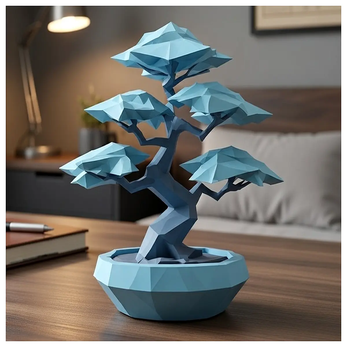 Low Poly Bonsai Model Minimalist v2 Desktop Decoration Indoor Landscape Realistic Game Scene 3D Scene