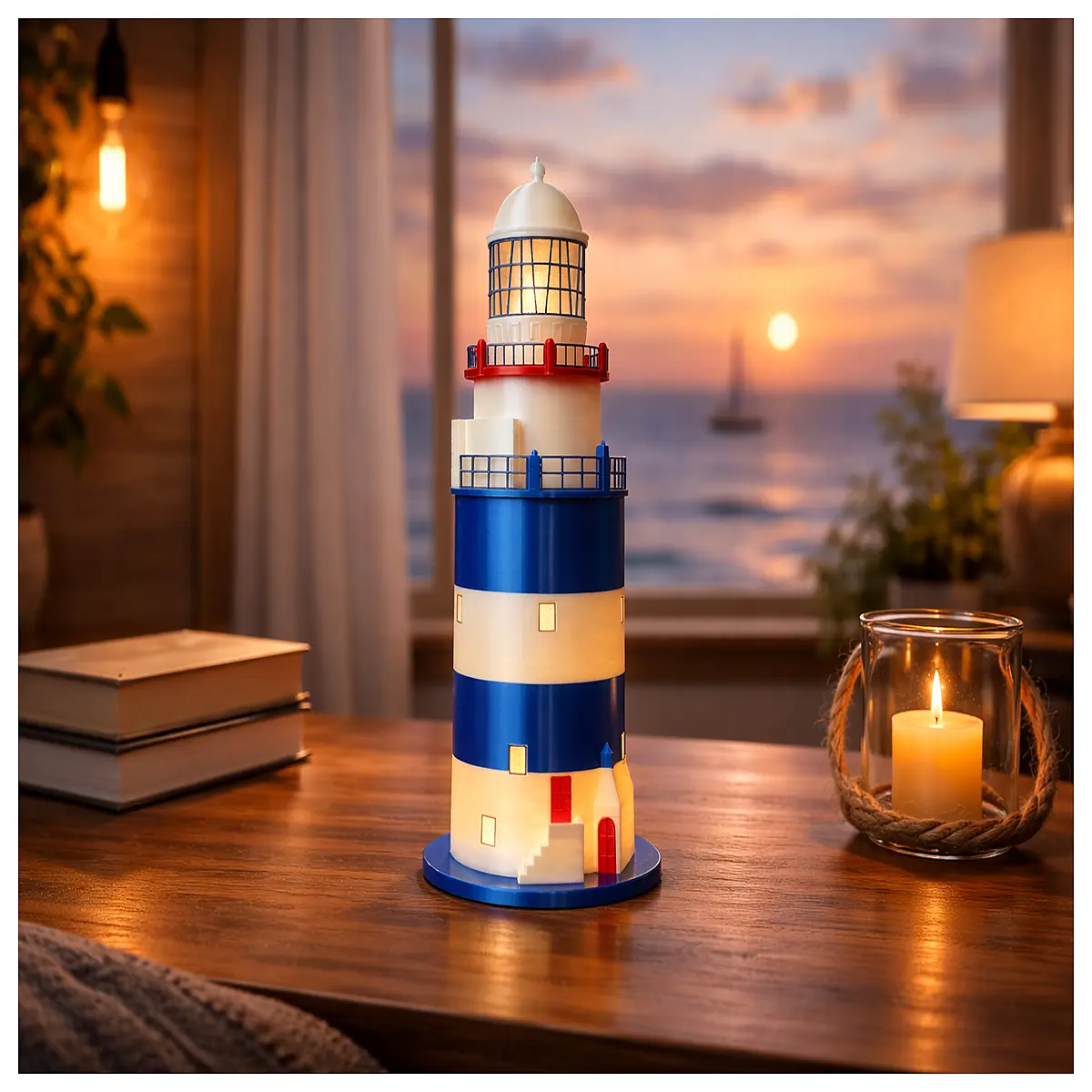 Hook Lighthouse 3D Model Decorative Lighthouse Home Decor Lighthouse Art Gift