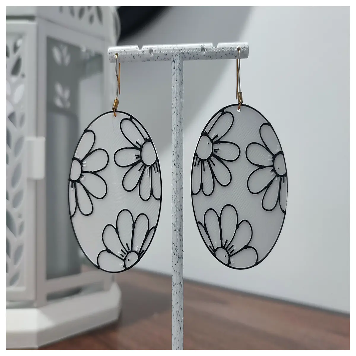 Art Daisy Earrings Decorative Women s Ear Jewelry Art Accessories Elegant Gift Fashion Accessory