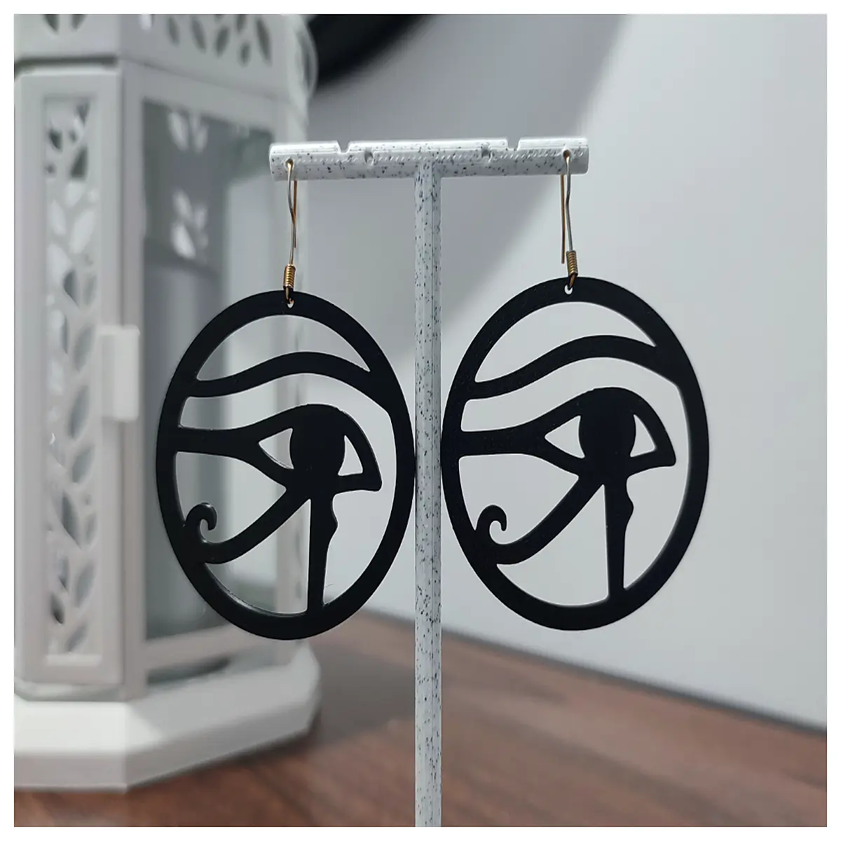 Horns of Horus Amulet Earrings Ancient Egyptian Mythology Jewelry Religious Studs Cosplay Festival Gift Earring