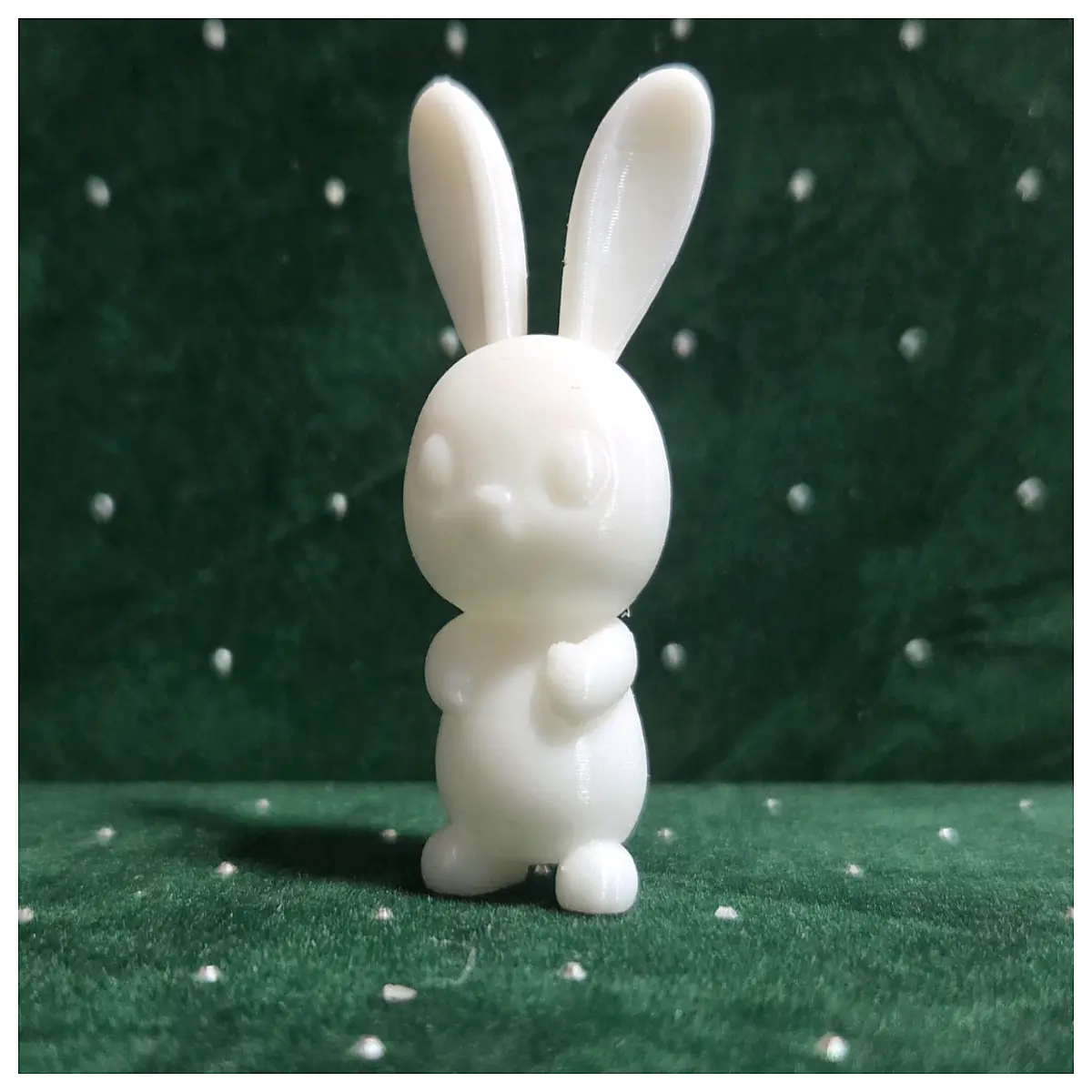 Cute Little Rabbit 3D Printed Figurine Model Desk Decoration Mini Toy Minimalist Art