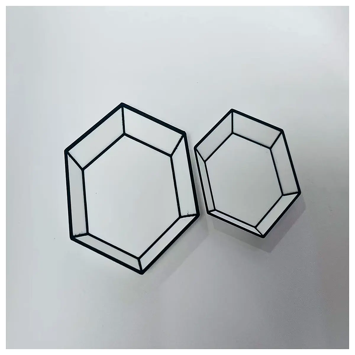 Manga Style Hexagonal Mini Tray Desktop Organizer Toy Storage Box Snack Container Decorative Shelf Small Hex Tray