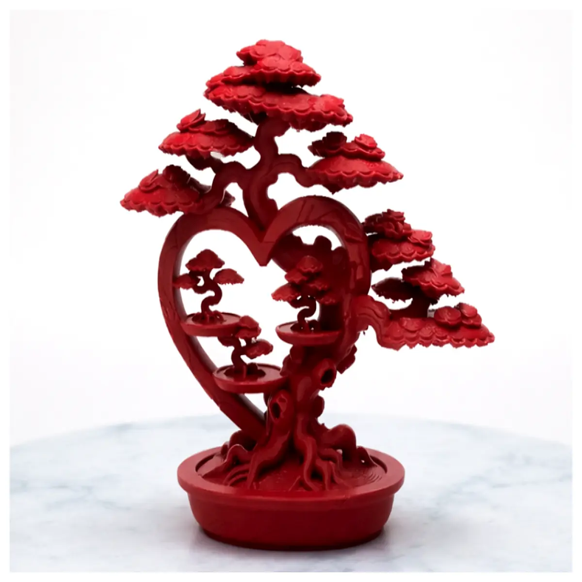 Shaped Bonsai Table Decor Romantic Gift Creative Home Accent Bonsai Art Emotional Expression