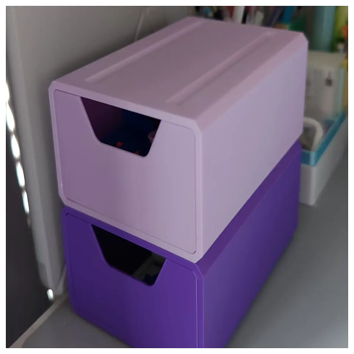 Stackable Storage Drawers Organizer Bins Kitchen Bathroom Shelving Units Multi Compartment Storage Drawers