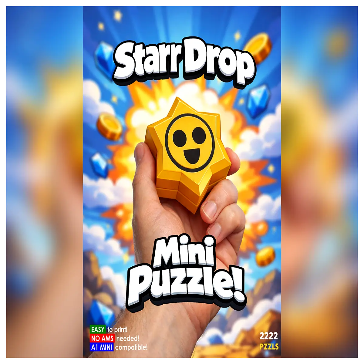 Starlight Falling Mini Puzzle 3D Floating Miniature Puzzle Assembly Brain Teaser Game Kids Adults Collection Gift