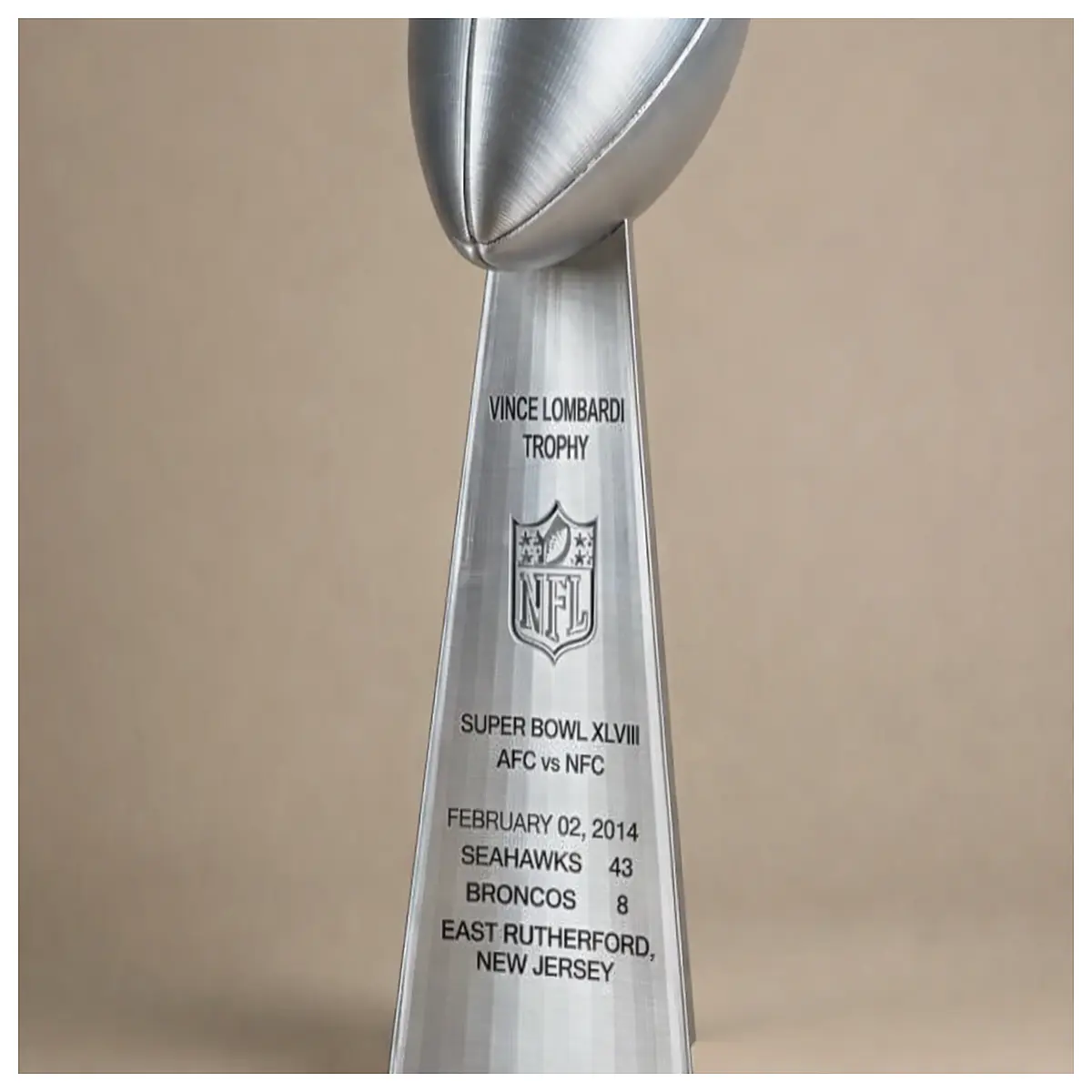 Seattle Trophy 43rd Championship Award Collectible Memorabilia