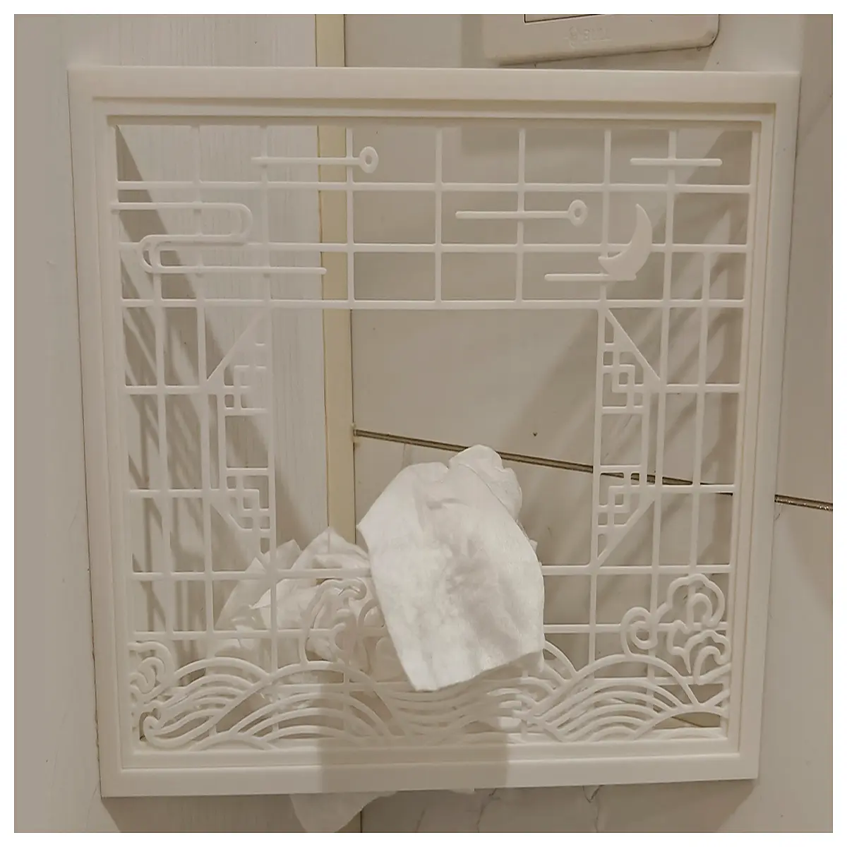 Wall Mounted Toilet Paper Holder Shelf Bathroom Paper Dispenser Storage Organizer Stand
