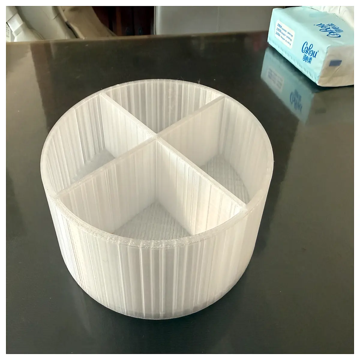 4 Compartment Storage Box 150x150x45mm Organizer Sorting Box Storage Container Desk Storage Multi Grid