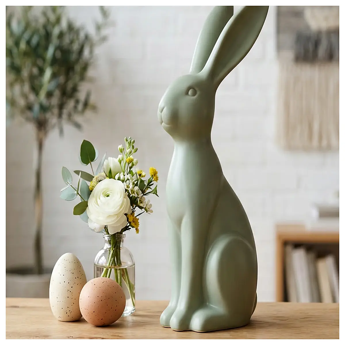 Easter Bunny Decoration Simple Chic Easter Eggs Easter Decor Festive Ornament Easter Gift Bunny Figurine