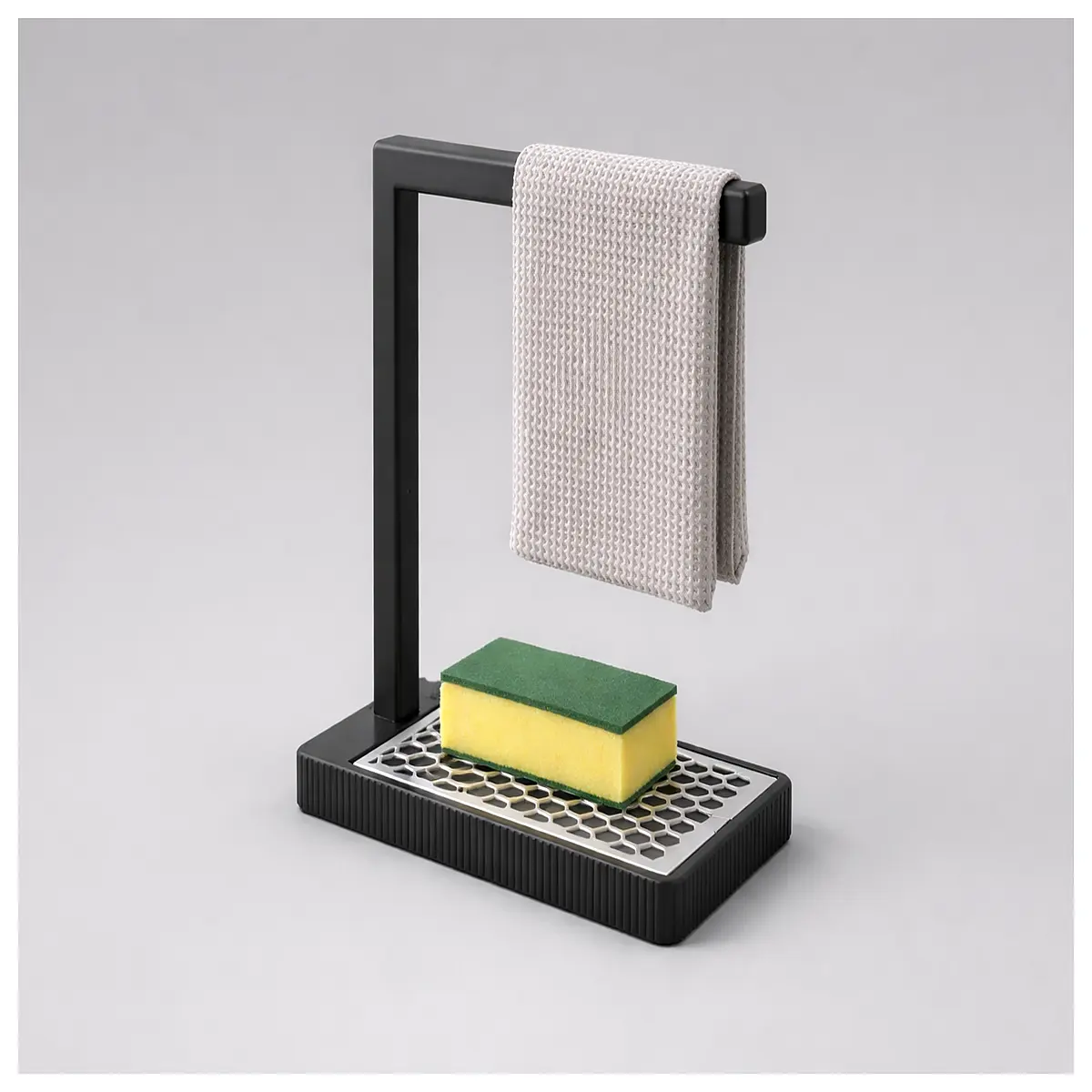 Minimalist Kitchen Sponge Holder Cleaning Cloth Organizer Drying Rack Kitchen Accessories Compact Shelf Cleaning Cloth Parts