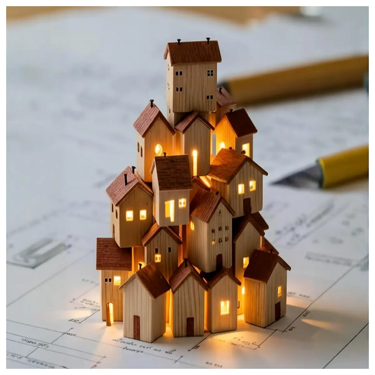 Tail Utilization Miniature City Diorama City Model DIY Assembly Architectural Model Collection Desktop Decoration