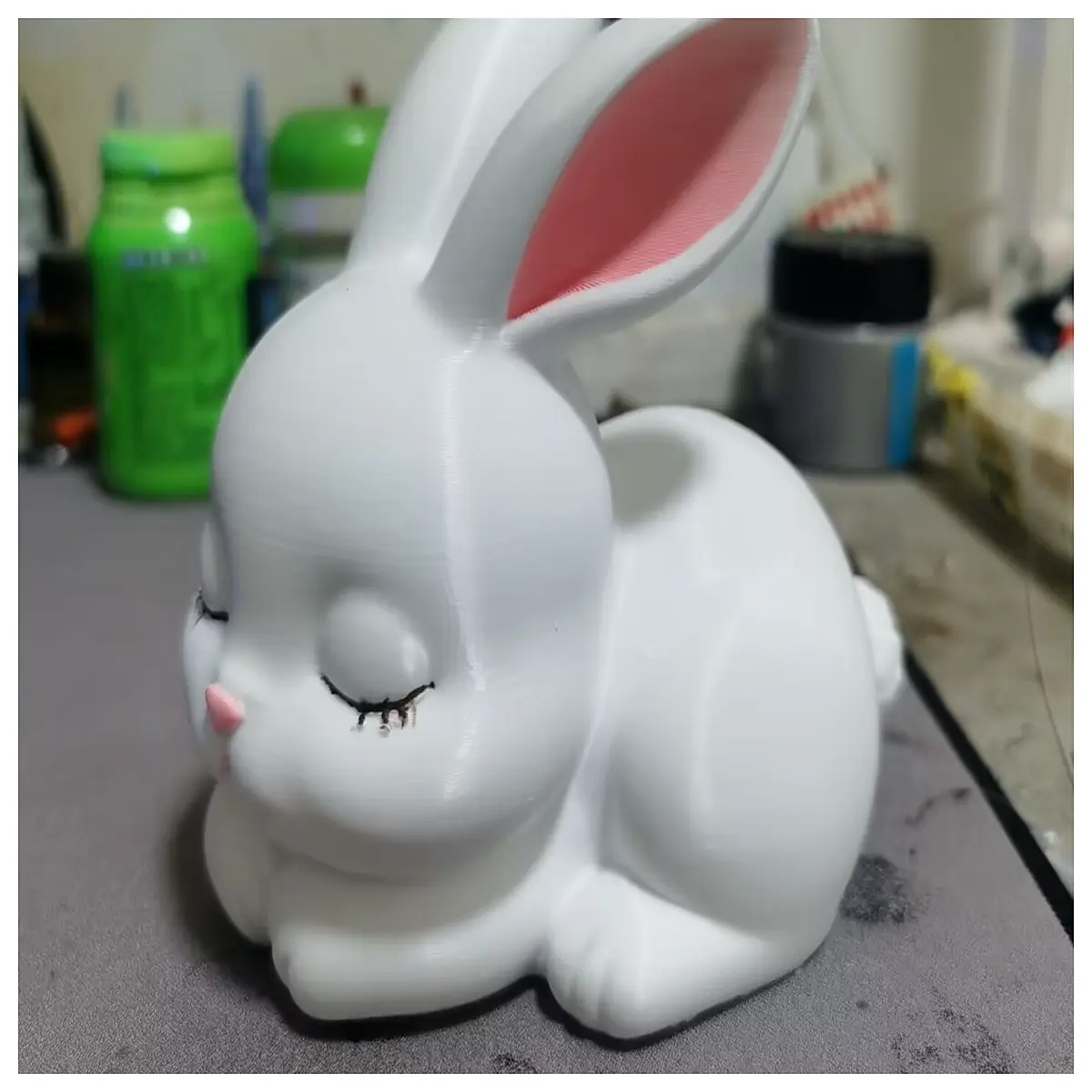 cute sleeping rabbit plushie soft stuffed animal for kids cozy bedroom decor gift huggable bunny toy