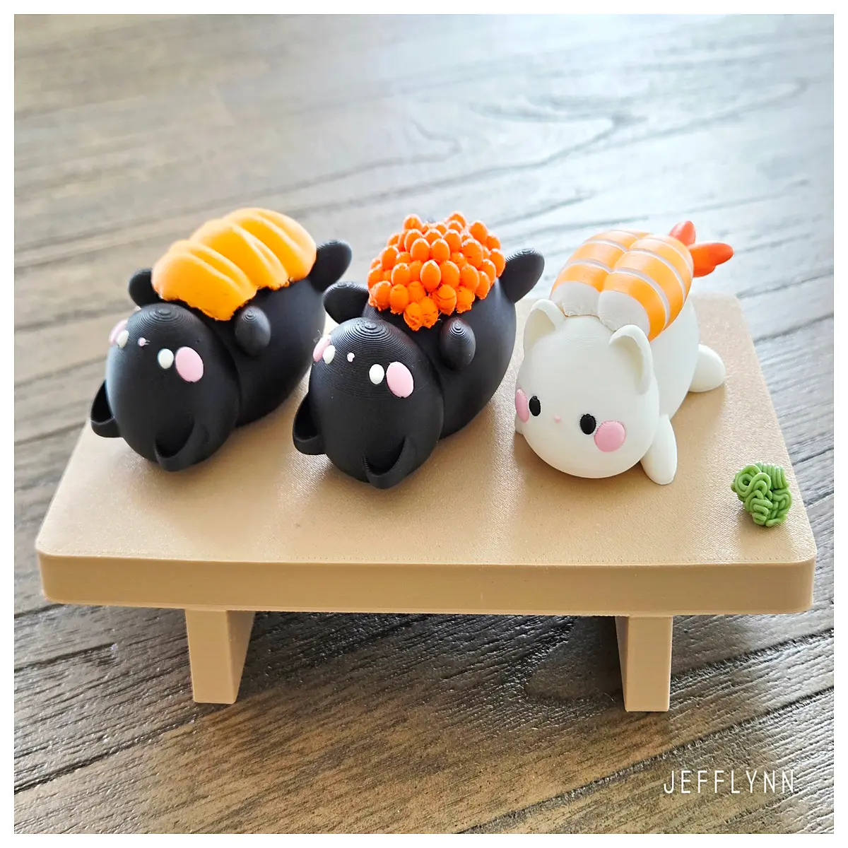 Sushi Cat Shrimp Cartoon Figurine Decoration Anime Collectible Sushi Plush Toy Gift