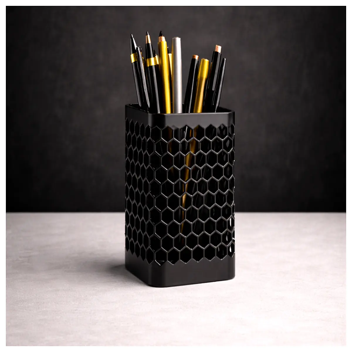 Desktop Organizer Modern Pen Holder Office Desk Storage Box Creative Book Shelf Multi Function Desk Organizer Design