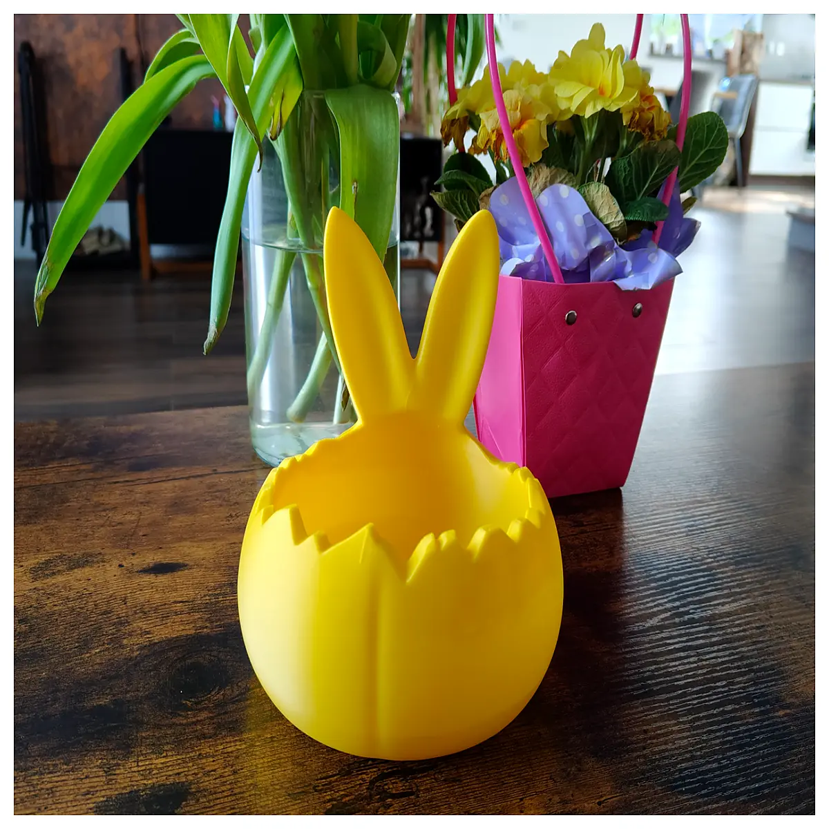 Easter Bunny Ear Egg Shell Bowl Decorative Item Easter Festival Gift Creative Home Decor Rabbit Shape Shell Crafts
