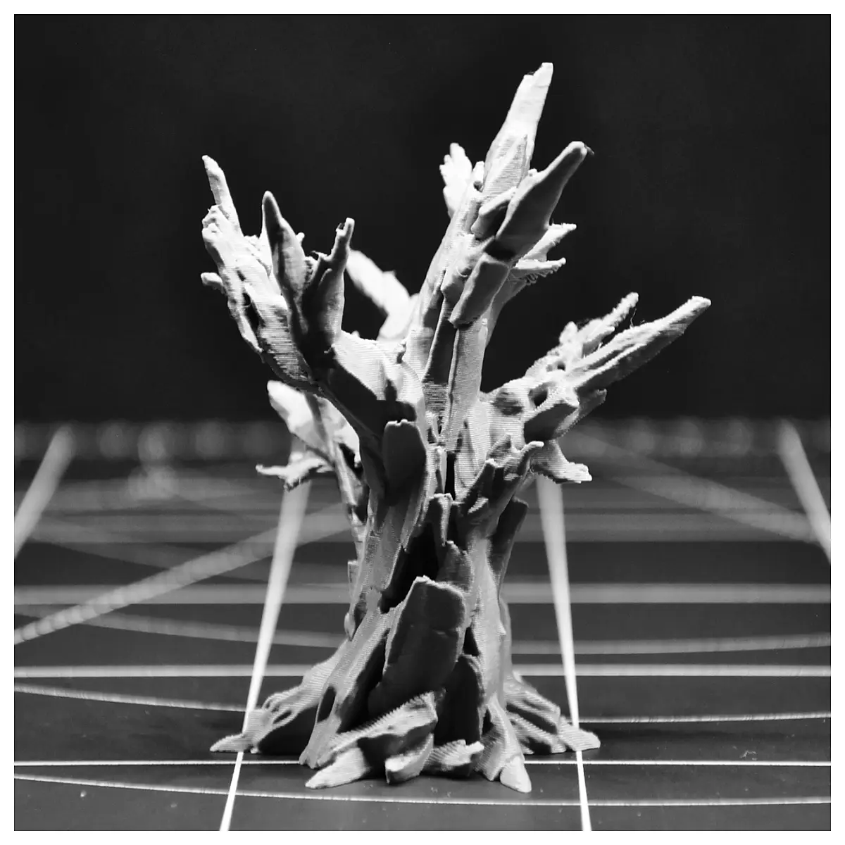 Saw toothed Stone Tree Miniature Landscape Model Tree Decoration Desktop Garden Mini Landscape Accessories Branch Decoration
