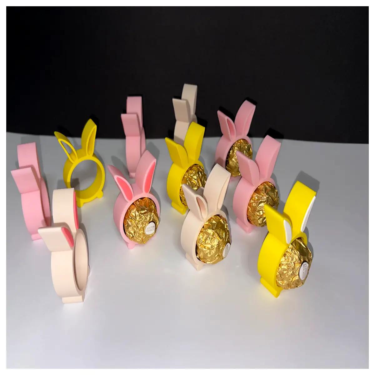 Ferrero Easter Bunny Stand Decoration Display Figure Easter Gift Festive Decor Bunny Support Creative Arrangement
