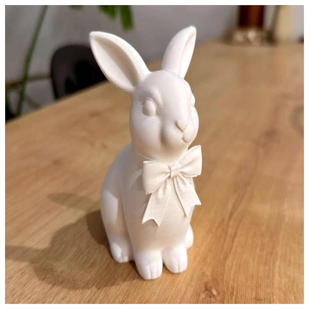 Bow Tie Easter Bunny Decoration Festive Rabbit Figurine Cute Easter Decor Kids Holiday Ornament