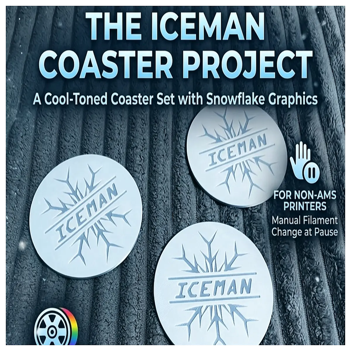 Bing Ren Coasters Desk Protector Non Slip Coffee Mat Tea Pad Home Decor Ice Person Pattern Kitchen Accessories