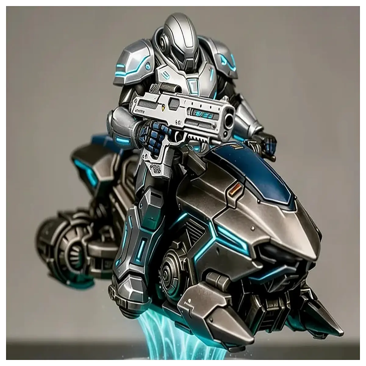 Flying Motorcycle Space Wolf Toy Novelty Model Kids Brain Teaser Sci Fi Collectible with Flying Motorcycle Accessories