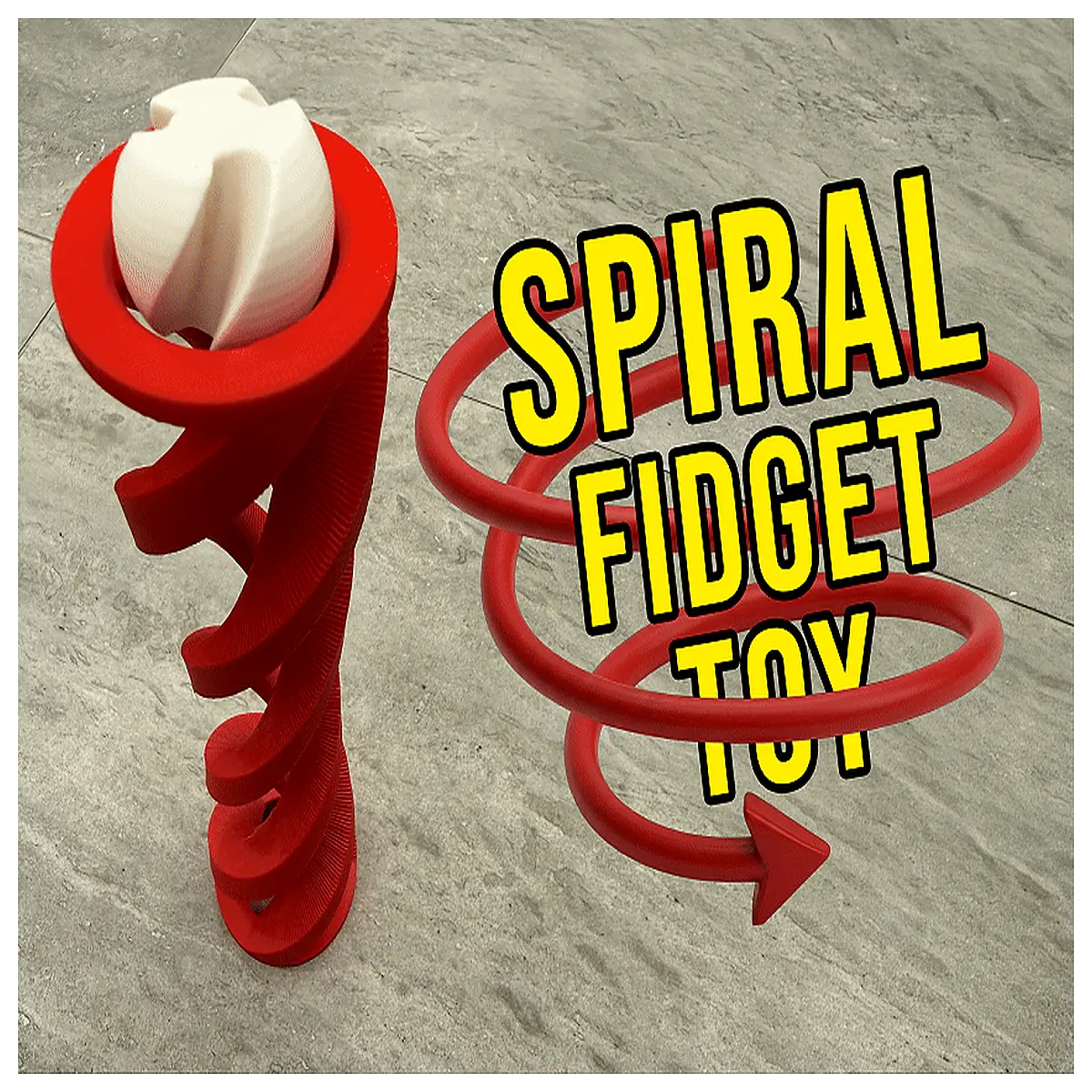 printed twisted spiral fidget toy stress relief anti anxiety sensory tool for adults kids