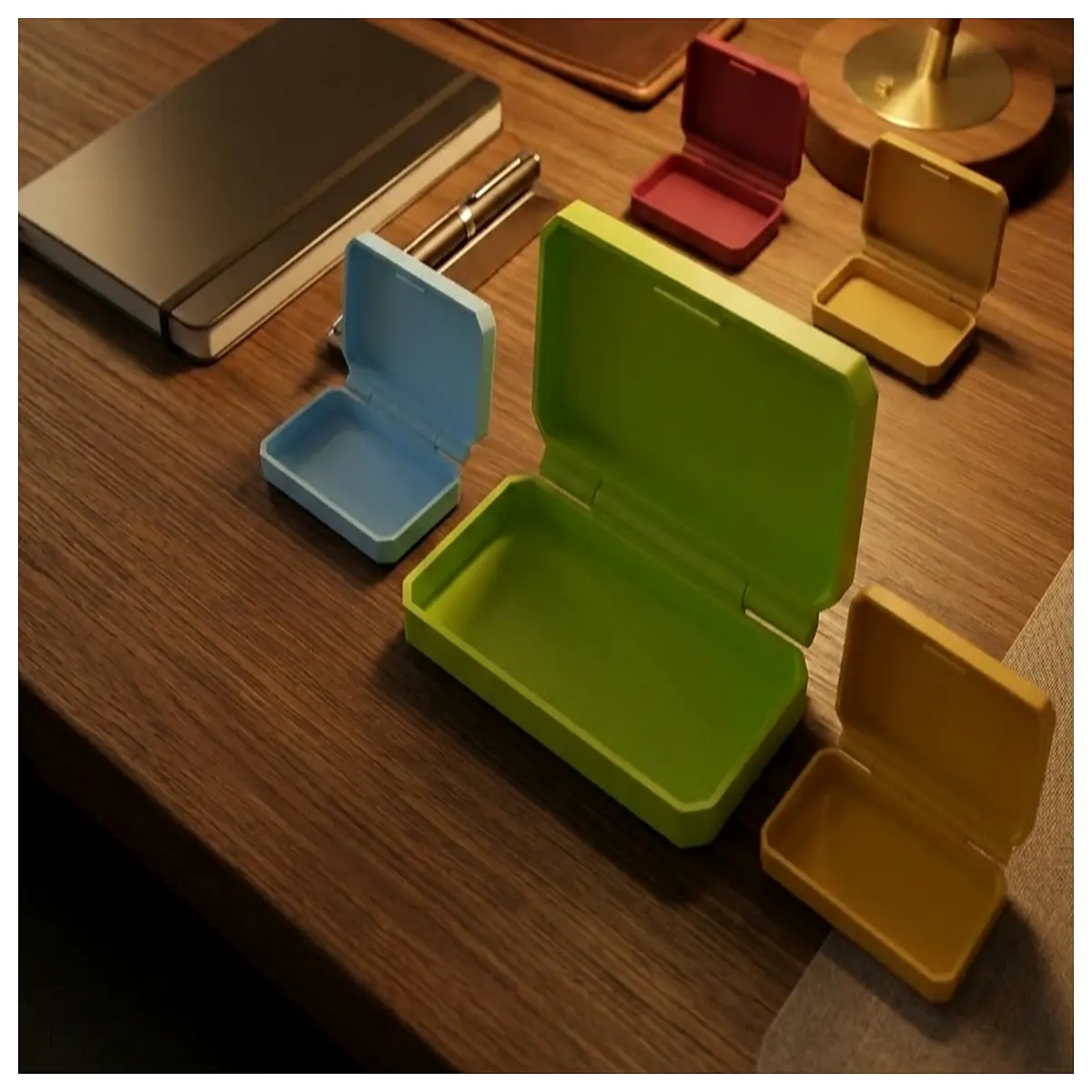 Slim Stackable Storage Box 100x50 Organizer Box Desktop Storage Multi Compartment Organizer Storage Solutions