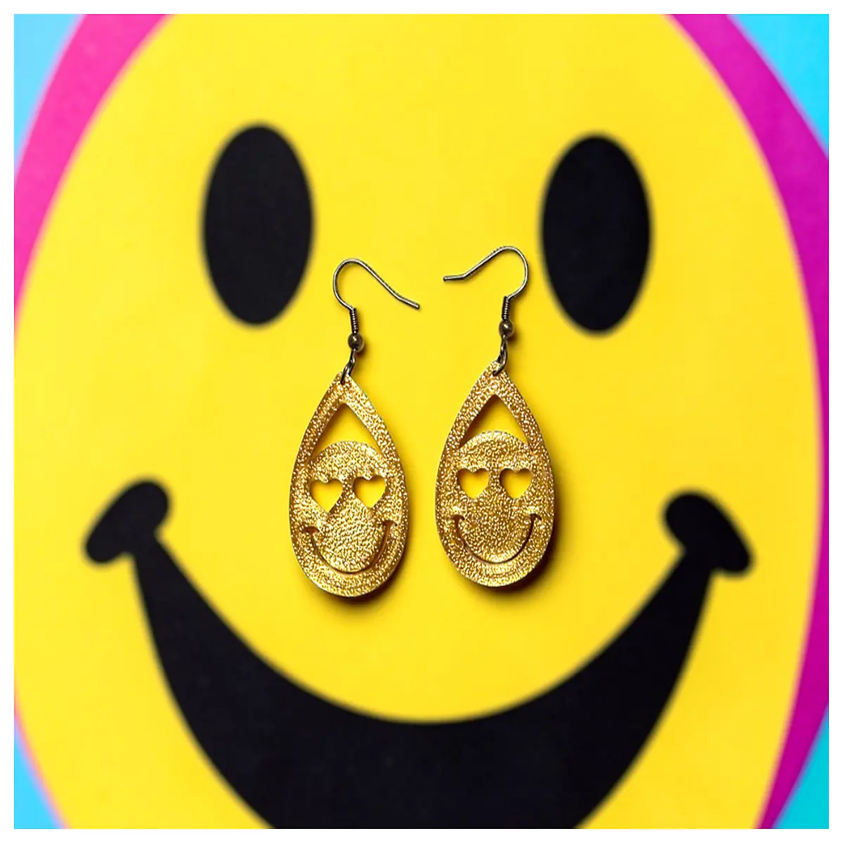 Smiling Face Earrings for Kids Baby Cute Small Ear Decoration Sunshine Earrings Infant Ear Studs Toddler Earring Accessories Toy Parts