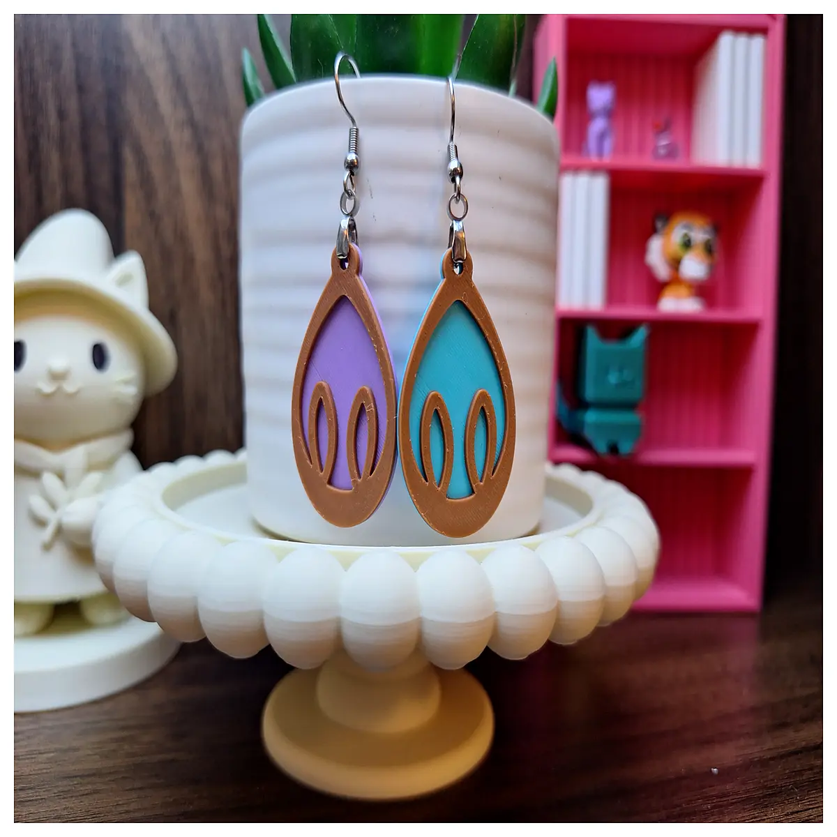 cute bunny ear earrings for women kawaii animal jewelry silver gold hoop studs party gift
