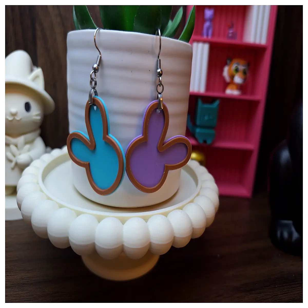 Rabbit Earrings Cute Bunny Ear Studs Sweet Girl Jewelry Accessory Gift Rabbit Ears Decoration