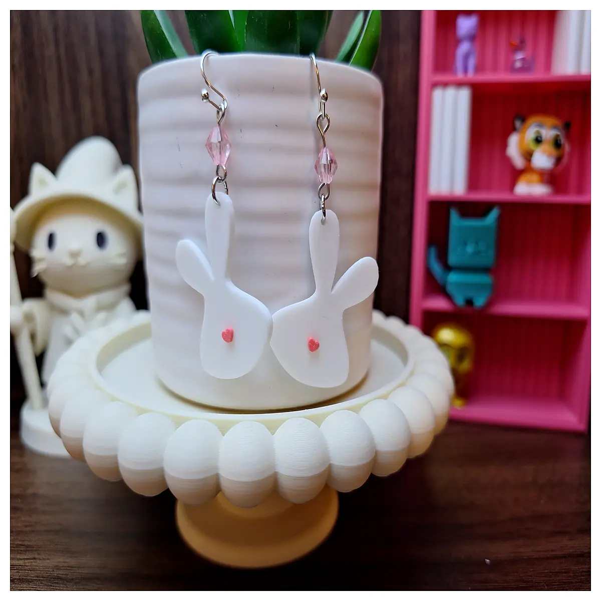Rabbit Ear Earrings Girls Cute Cartoon Rabbit Decoration Stud Earrings Teen Gift Fresh Style Rabbit Accessories Rabbit Ears