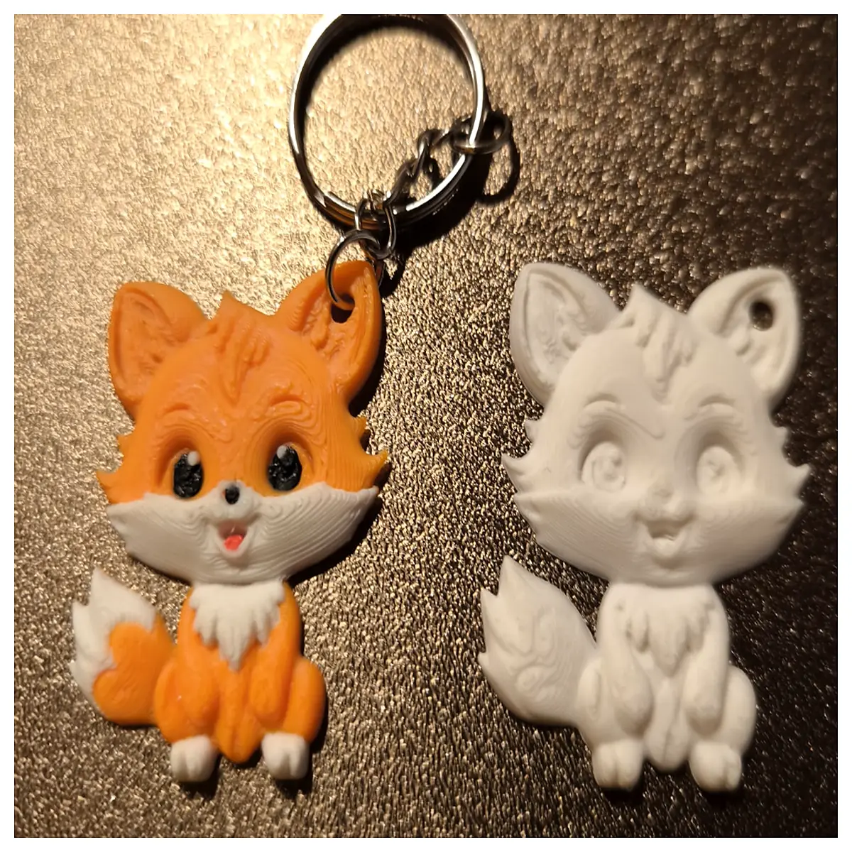 Cute Fox Charm Keychain Accessory Easy Print Multiple s Fox Hanging Decoration