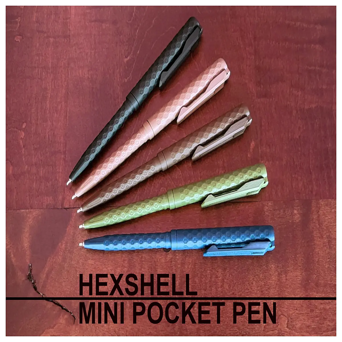 Hexshell Mini Pocket Pen Portable Writing Pen Student Daily Stationery Comfortable Grip Smooth Writing Compact Portable