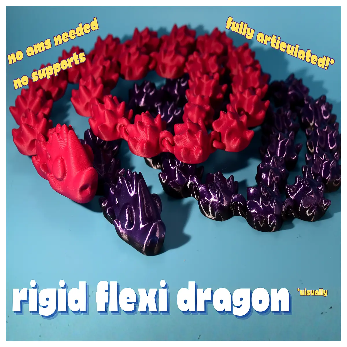 Rigid Articulating Dragon Print Mechanical Arm 3D Printing Robotic Structure Motion Simulation