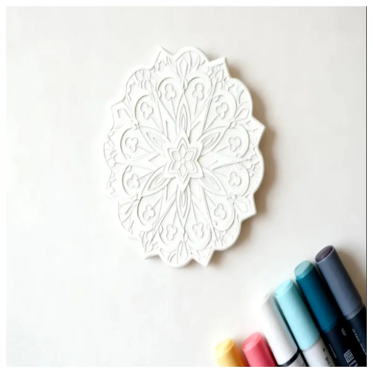 Southeast Asia Xinjiang Bohemian Ethnic Style 3D Relief Cup Mat Creative Retro Heat Pad Home Decor Gift