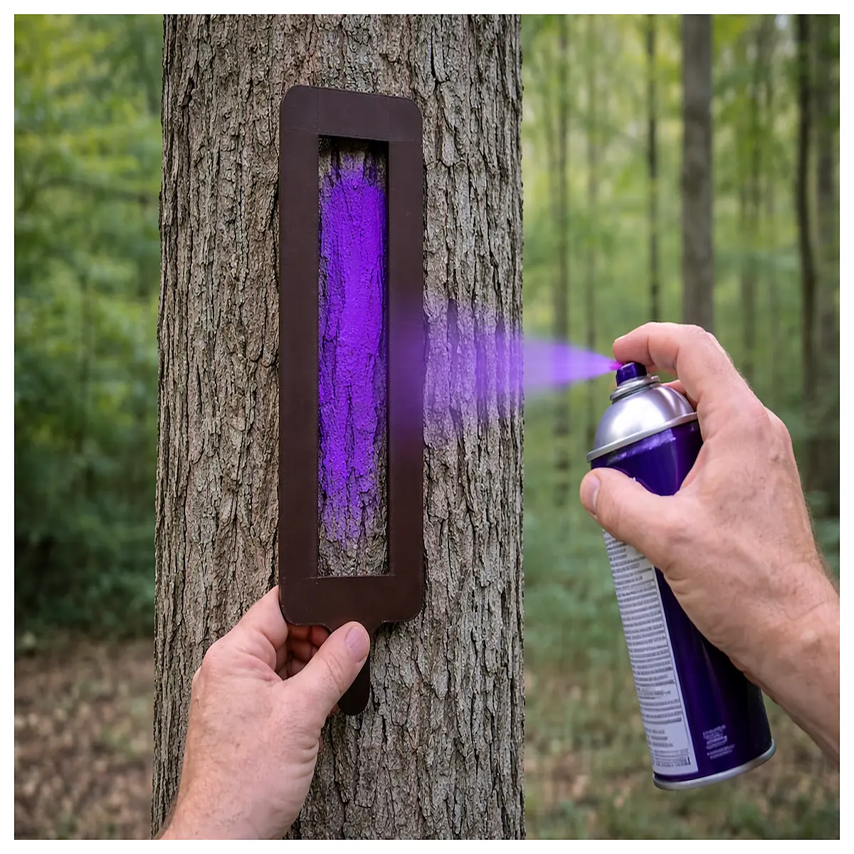 purple stencil paint no trespassing sign template diy home security warning barrier