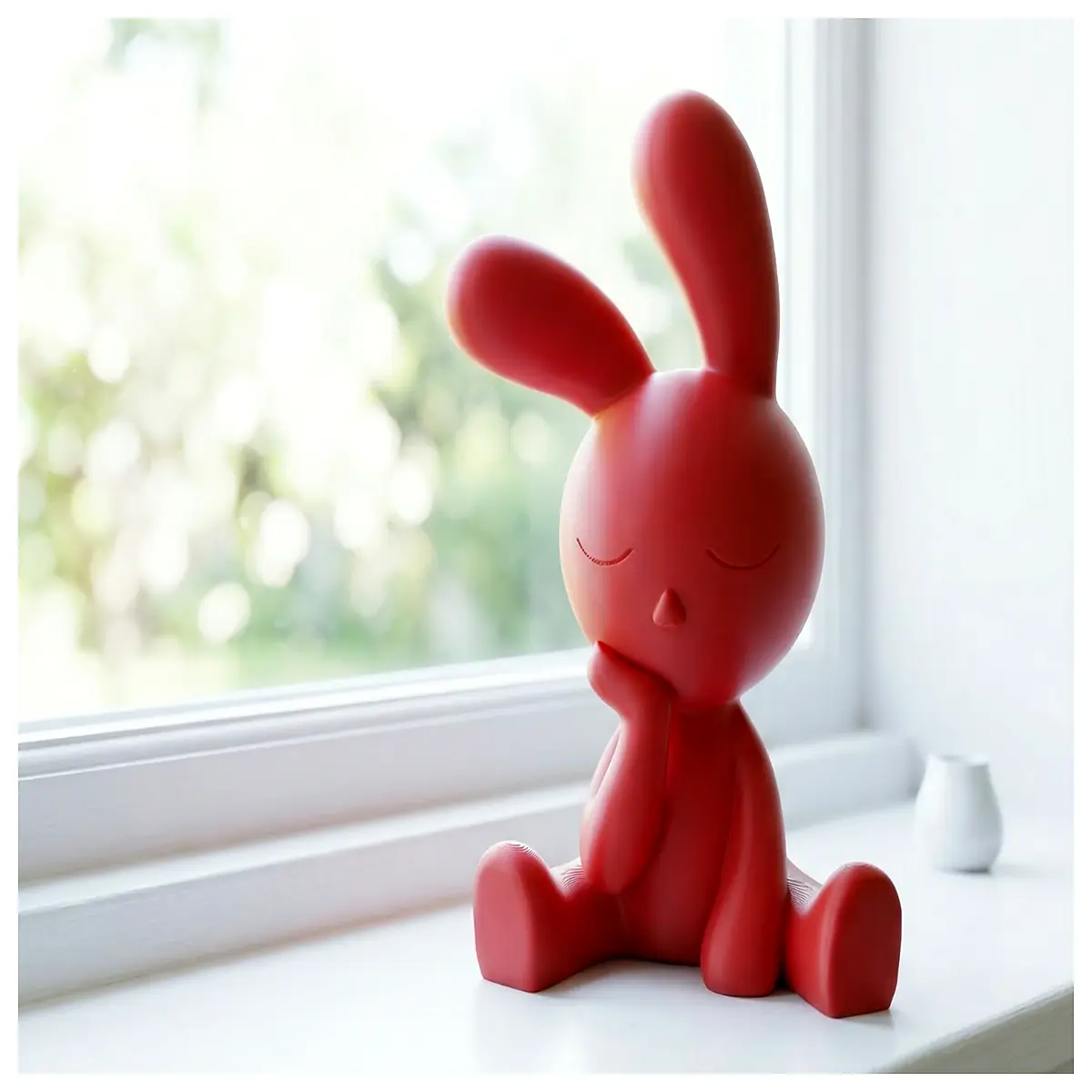 Living Room Creative Decoration Rabbit Figurine Cute Thinking Toy for Desk Decor Home Accessories