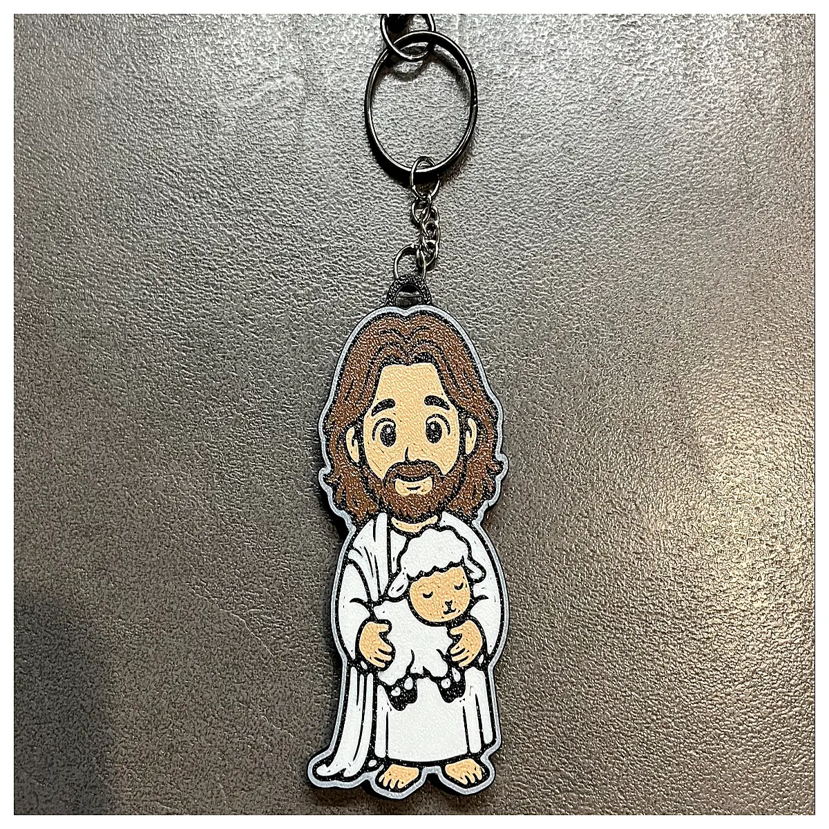 Cute Jesus Keychain Religious Faith Charm Jesus Cross Pendant Christian Gift Religious Jewelry