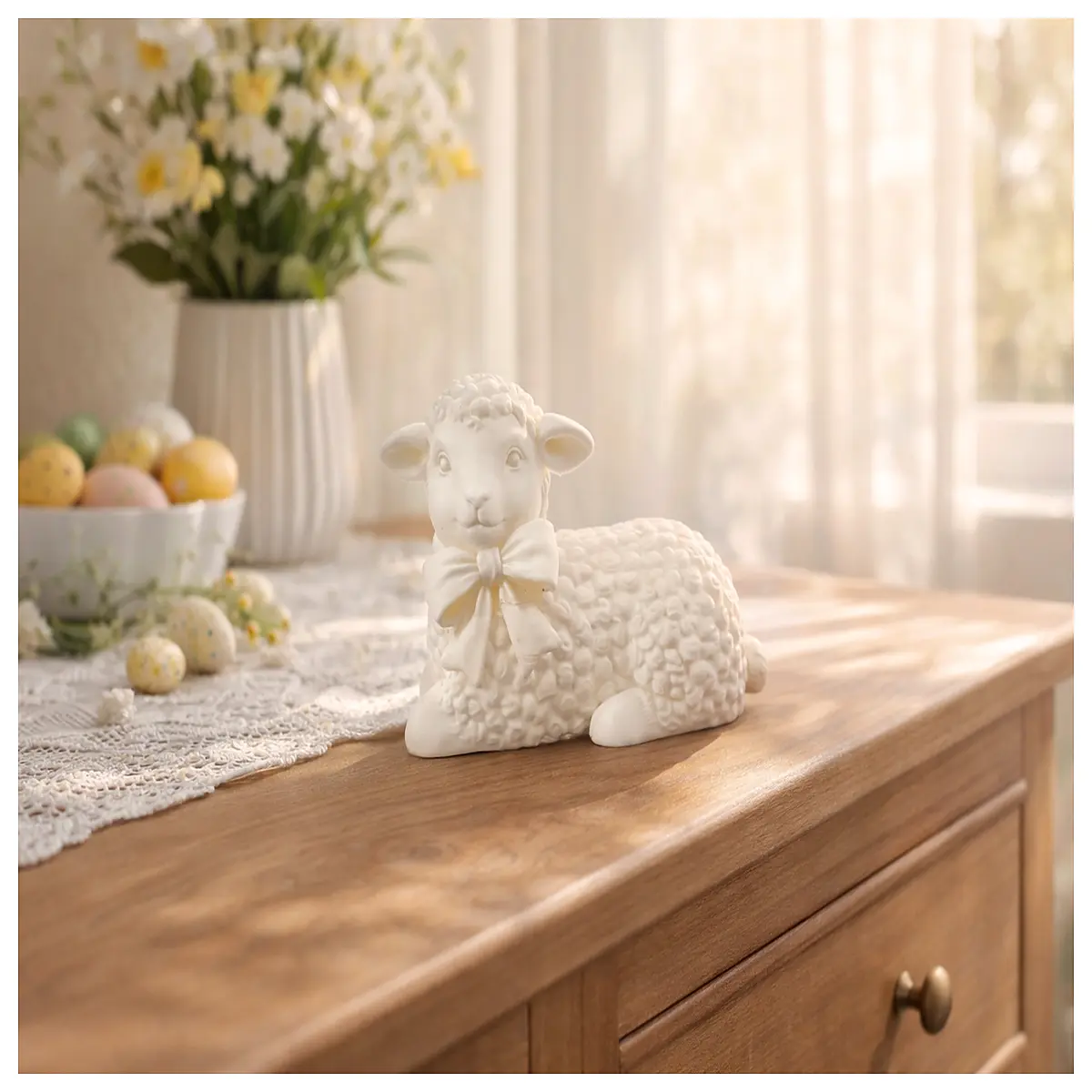 cute baby bunny plush toy for kids easter lamb decoration for home soft stuffed animal toddlers spring holiday party favors
