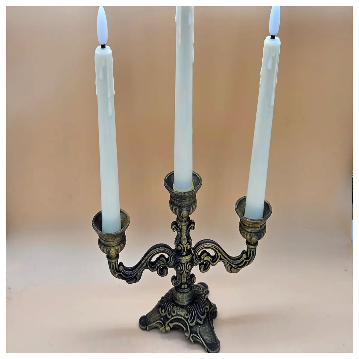 Classic 3 Arm Baroque Candlestick Home Decor Festival Decoration Tabletop Art Piece Candlestick Accessories