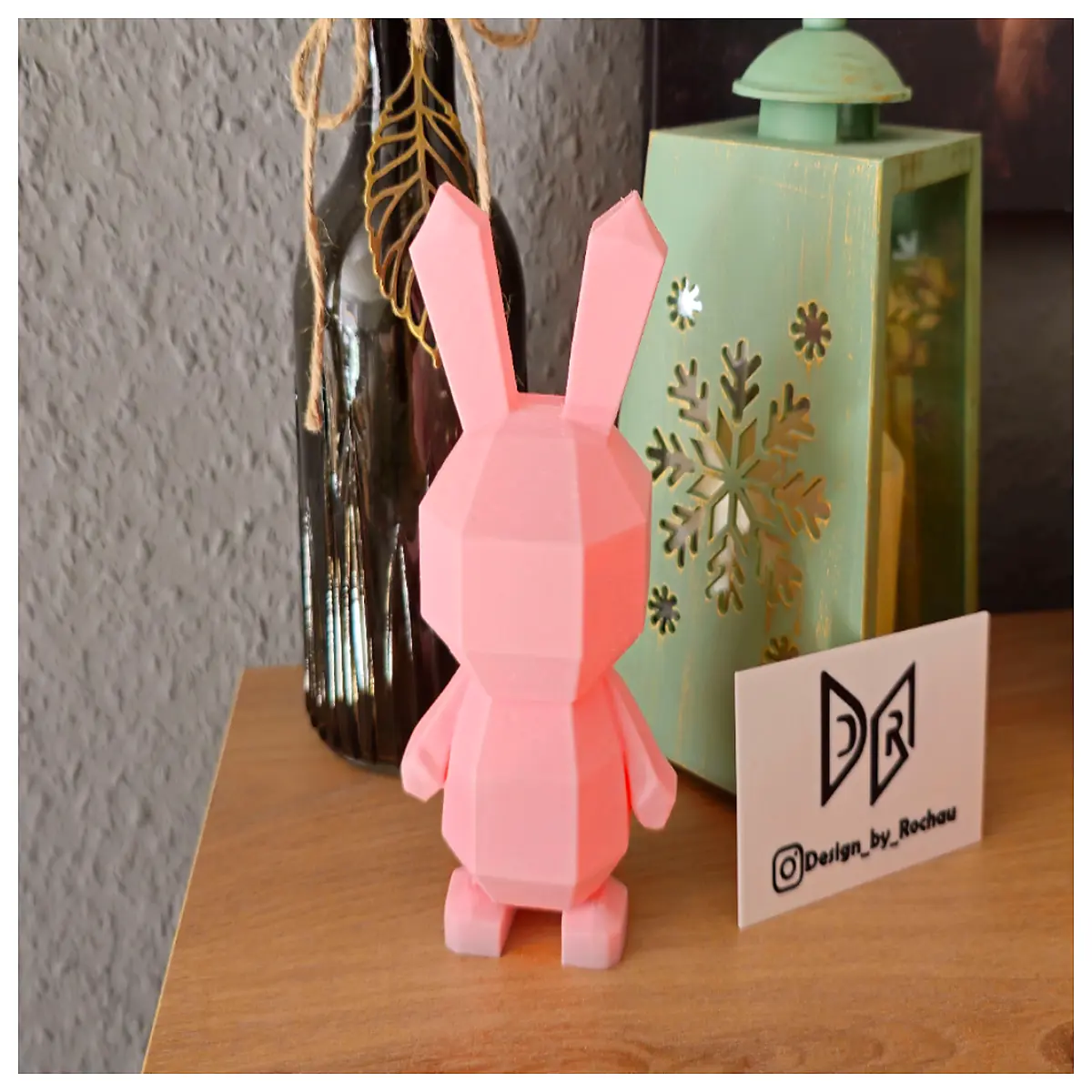 Low Poly Resurrection Easter Rabbit Model 3D Print Holiday Decoration Animated Character Cute Toy Scene Setup